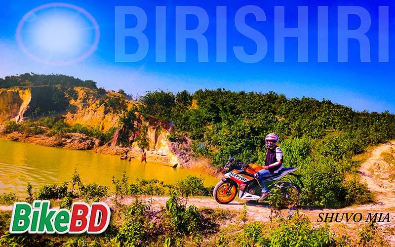 Birishiri lake with honda cbr repsol abs and kyt helmet