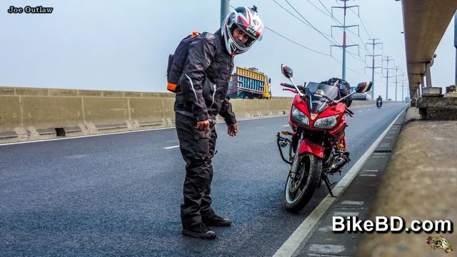 saleh md hassan in basic motorcycle riding gear