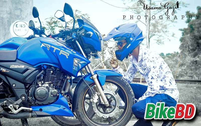 tvs apache rtr 160 blue