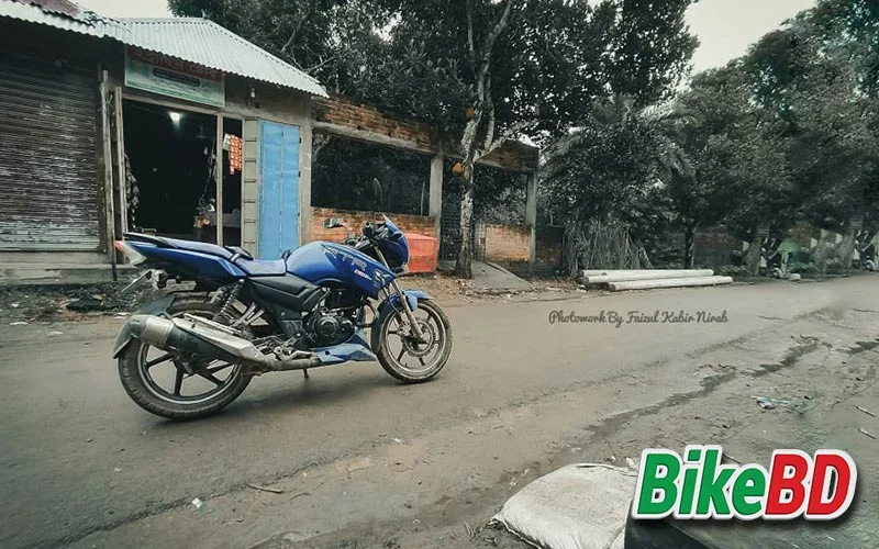 tvs apache rtr 160 matte blue engine