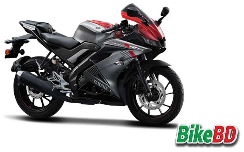 yamaha r15 v3 dual channel abs grey color front and disc brake indian version