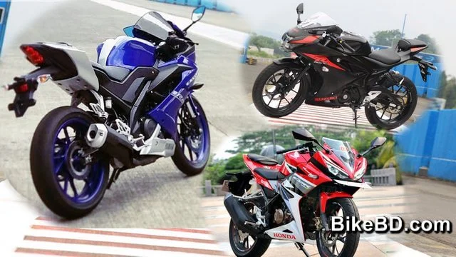 yamaha r15 v3 vs suzuki gsx r150 vs honda cbr150r