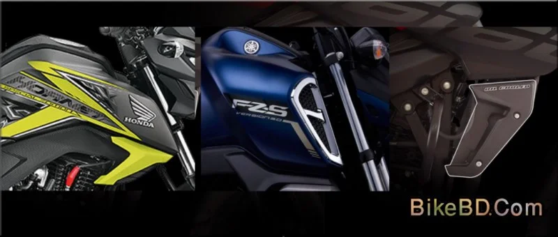 hornet-abs-vs-fzs-abs-vs-ns160-abs-body-design