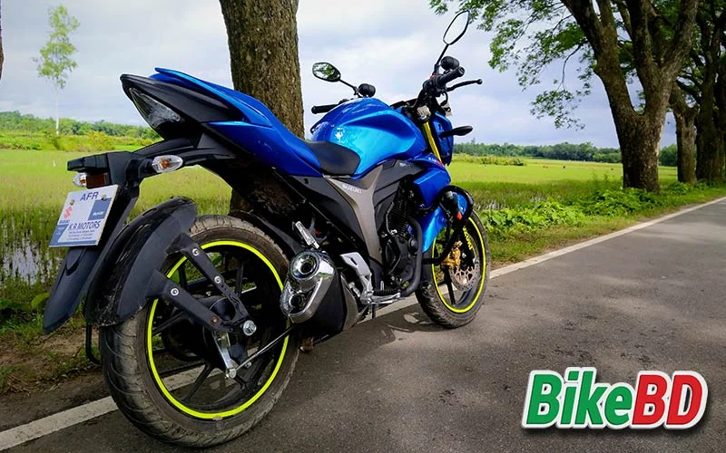 suzuki gixxer 155 blue color bike