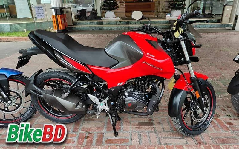 hero thriller 160r red color engine abs front disc brake suspension exhust