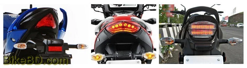 Suzuki Gixxer, Hero Xtreme Sports, Honda CB Trigger Tail Lamp