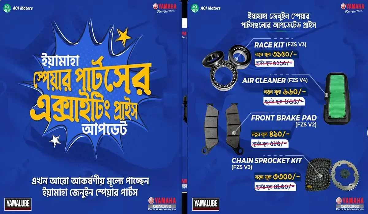 ACI Motors Ltd. Announces Price Reduction On Yamaha Genuine Spare Parts