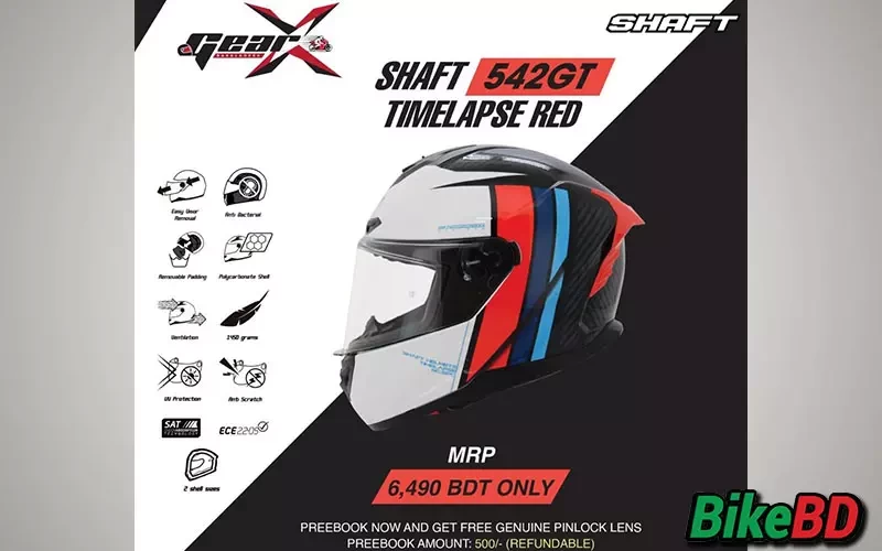 GearX Bangladesh Take Pre Booking Of Shaft 542GT Helmet