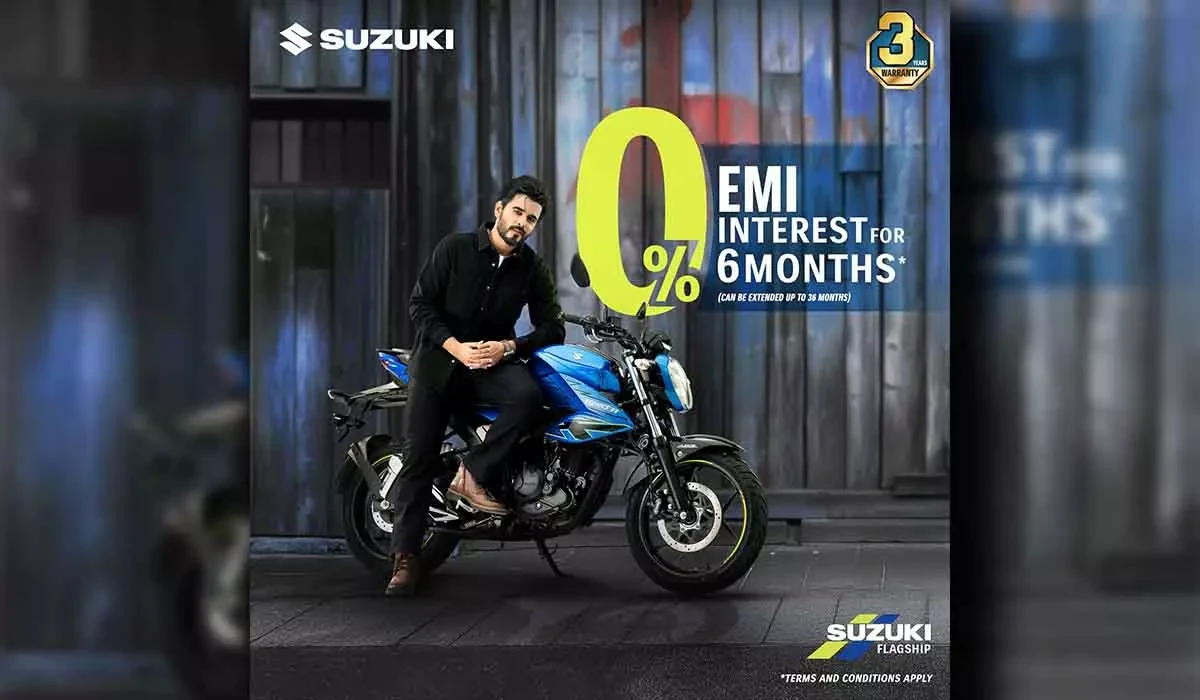 Suzuki Motorcycle Is Giving 0% EMI - Up To 6 Months