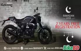 Generic Cafe Racer 165 রমজান অফার - ২ বছরের রেজিস্ট্রেশন ফি ফ্রী
