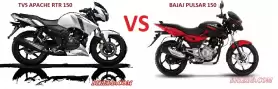 TVS Apache RTR 150 VS Bajaj Pulsar 150 : Comparison Review