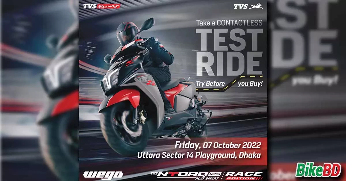 TVS Ntorq 125 And TVS Wego Test Ride Event At Uttara