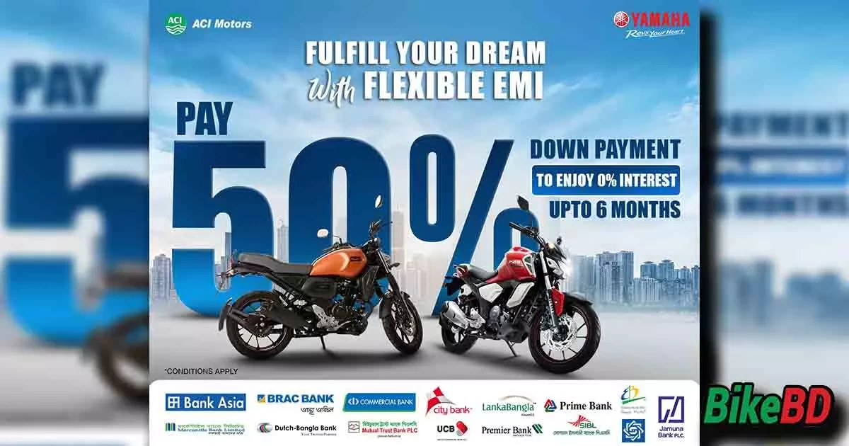 Yamaha Motorcycle Is Giving EMI And 0% Interest Rate Offer