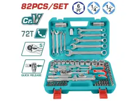 Total 82 Pcs 1/4"&1/2" Socket set