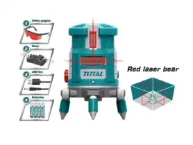 Total Self-leveling line laser(Red laser beams)
