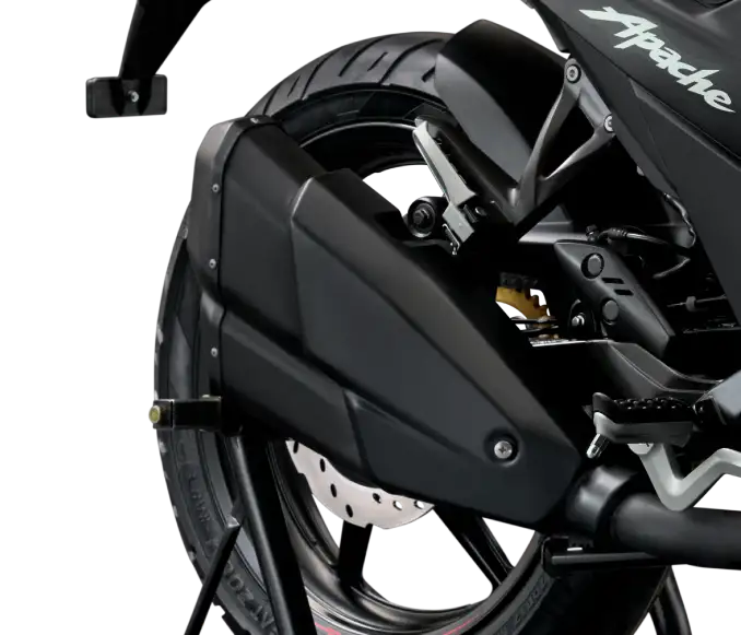 TVS Apache RTR 160 4V Dual Channel ABS Feature_Racing bullpup exhaust