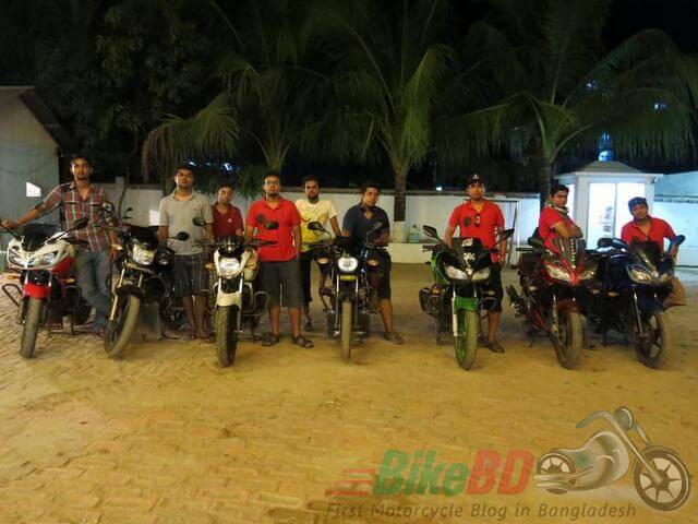 group riders at kuakata