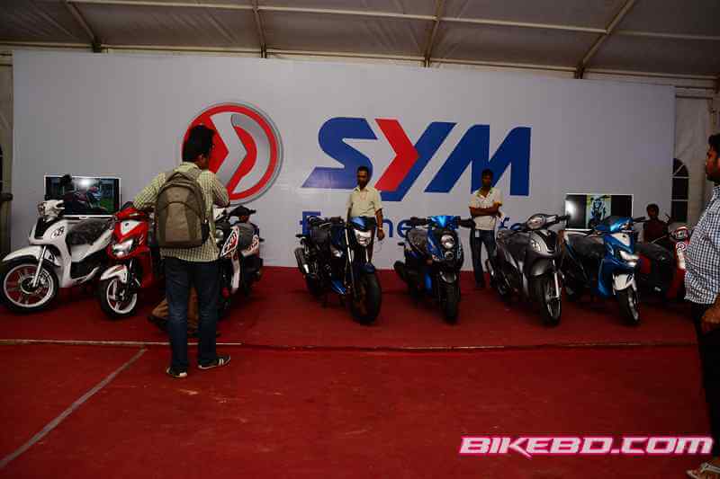 hero dhaka motorbike show sym stall